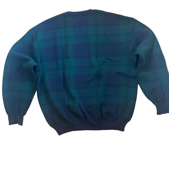 Brooks Brothers Plaid 100% Italian Wool Mens Sweater L Heritage Christmas Gift - Picture 2 of 9